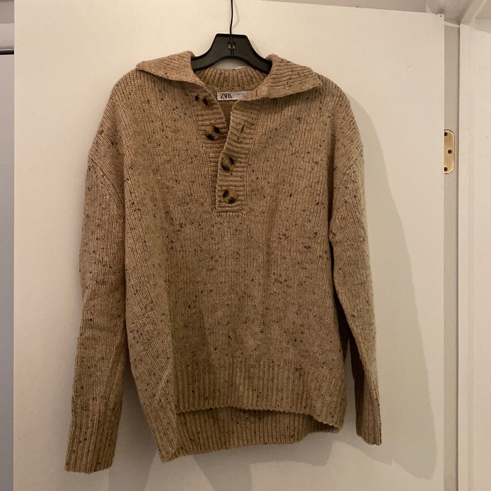 Zara donegal pullover sweater (size small)
